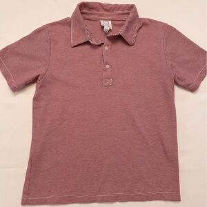 Lila and Hayes Dark Red Striped Pima Cotton Polo